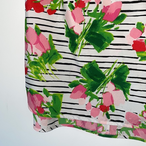 Merona Pink floral striped tank Size S - Picture 2 of 3